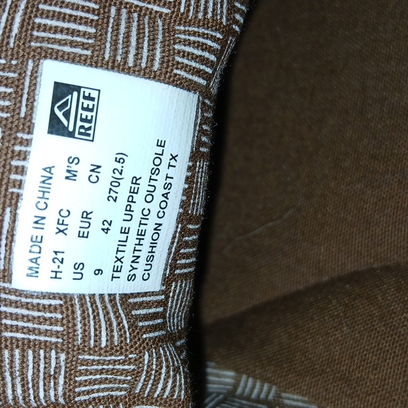 Reef Men's Cushion Coast Lightweight brown Loafer Men's Shoes size 9 - Picture 9 of 9